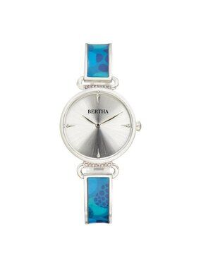 NWT Bertha Katherine Quartz Crystal Silver Dial Ladies Watch